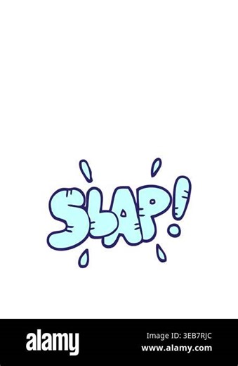 jumping motion animation of slap text Stock Video Footage - Alamy