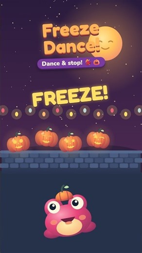 Halloween Freeze Dance 💃🎃 Dance & FREEZE! #shorts #kidssongs #actionsongs #babysleepmusic #frogsong