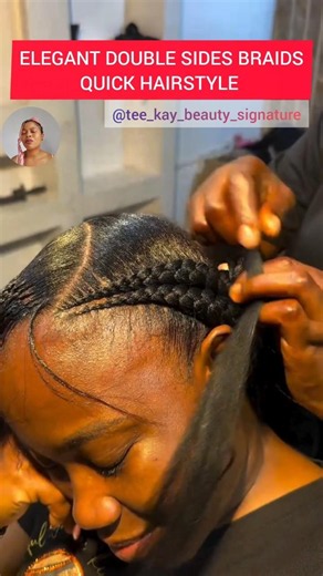 Double Braid Quick Hairstyle for Classy look