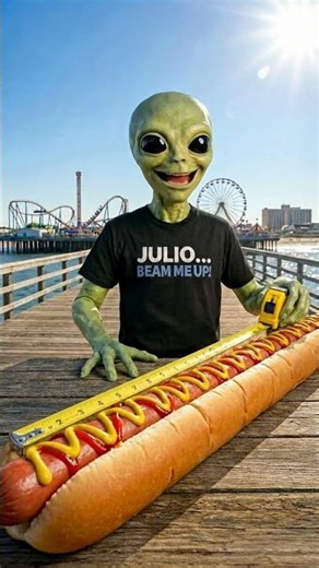 Gary the Alien Fixed the World’s Biggest Hotdog… 👽🌭