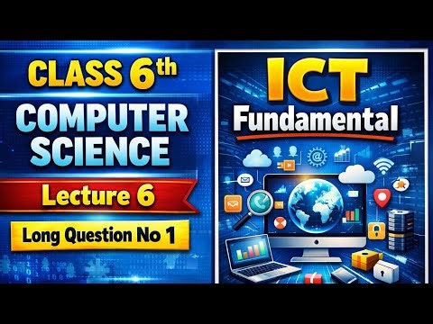 Class 6 Computer Science |ICT Fundamentals Lecture 6|Long Question No 1 Explained #computer