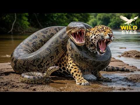 ANACONDA vs JAGUAR – Bloody Survival Battle in the Amazon | Animal Documentary