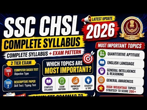SSC Exam Complete Syllabus Explained | SSC CHSL Full Syllabus Breakdown by Me 🔥