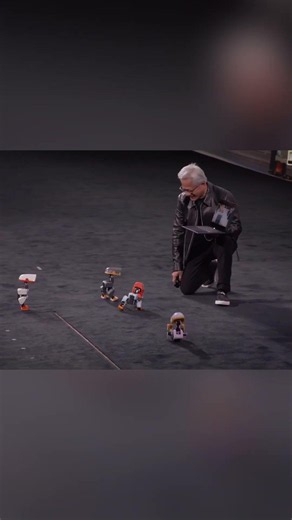 NVIDIA CEO Jensen Huang Shows Off Tiny AI Robots at GTC Berlin 2026