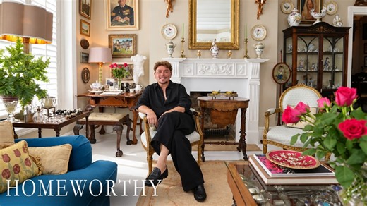 A Beautiful English Seaside Apartment Filled with Extraordinary Antiques | House Tour