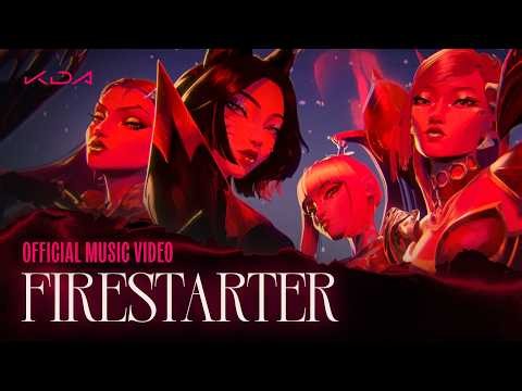 K/DA - FIRESTARTER ft. MIYEON and SOYEON of i-dle, Sophie Powers, Mimi Webb (Official Music Video)