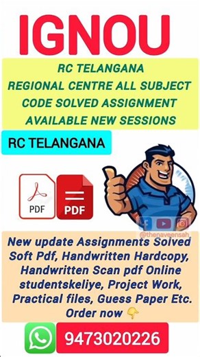 IGNOU Assignment Submission Rc telangana march 2026 Session | IGNOU Assignment #rc_telangana
