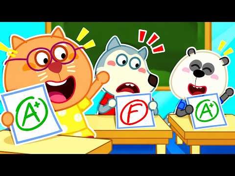 Kat Gets an A+, Wolfoo Gets an F! 📝 Don't Cheat at School | Kat Family