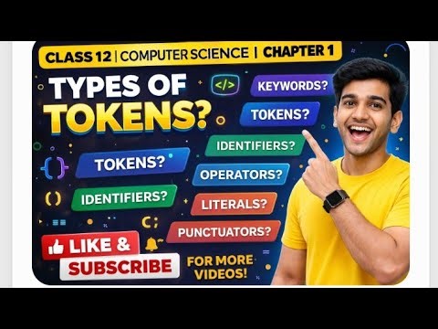 Class-12| Computer Science|Chapter-1| Types Of Tokens (@EnhanceCodeLearning 