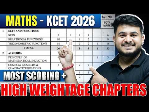 KCET 2026 Maths🔥 | Most Scoring + High Weightage Chapters | Rank Booster Strategy 🚀