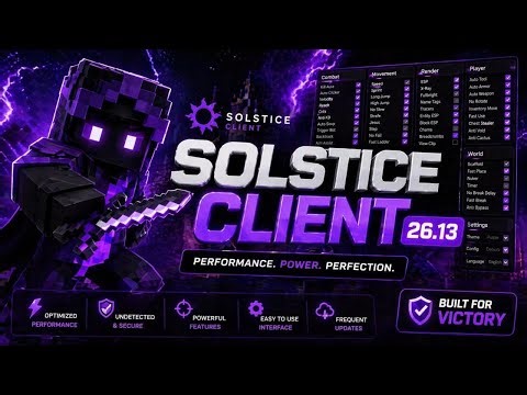 Solstice Client (26.13+) - Updated Best Free Minecraft Bedrock Hacked Client in 2026