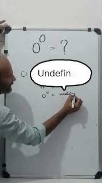 What Is 0⁰? 0, 1 or Undefined? 🤯 | The Truth Explained! #Shorts #Maths #MathUncle