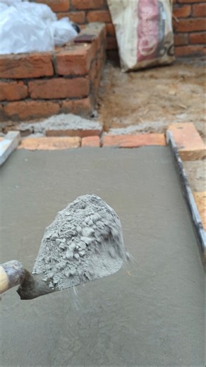 Perfect Concrete Slab Finishing Using Cement #satisfying #shorts