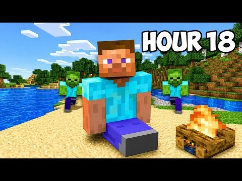 24 Hours Stranded on an Island in Minecraft