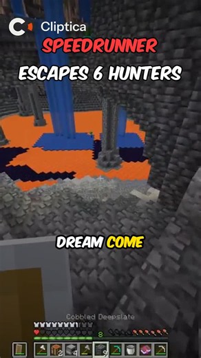 Minecraft escapes 6 hunters: Dream dodges lava and hot dog chaos