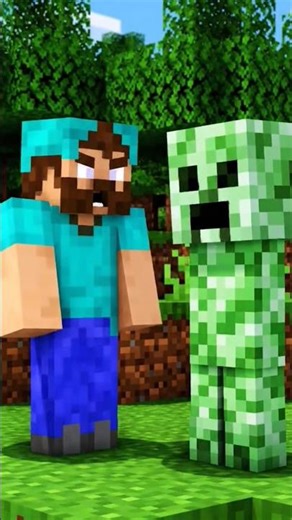 Herobrine made a big mistake to mess with creeper. #minecraft #shorts