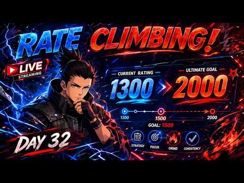 1300 ➝ 1500 LIVE! The Grind to 2000 Begins | Day 32 🔥| Chess.com Live Stream | Road to 2000