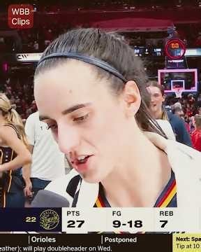 Caitlin Clark postgame sideline interview (part 1)