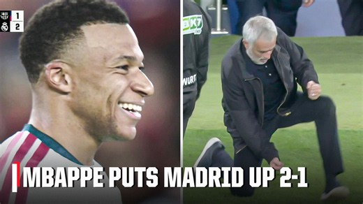 KYLIAN MBAPPE SCORES THE WINNER FOR REAL MADRID IN EL CLASICO 🔥 MOURINHO IS LOVING IT | ESPN FC