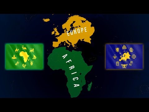 EUROPE Vs AFRICA Full United Continent War - HOI4 Timelapse