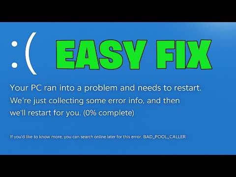 How To Fix BAD POOL CALLER Blue Screen Error in Windows (BSOD Fix)