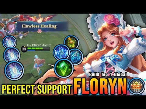 FLAWLESS HEALING!! Perfect Support Floryn MVP Plays!! - Build Top 1 Global Floryn ~ MLBB
