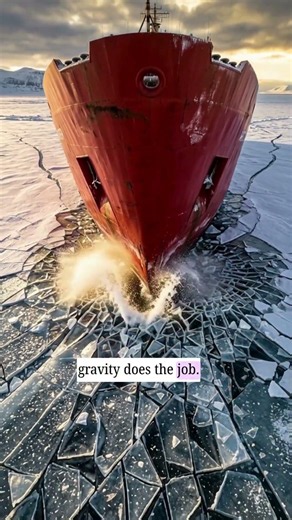 How Icebreaker Ships Break Through Solid Ice #engineering