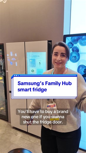 Samsung’s Family Hub smart fridge could already open with a voice command, but now it can close on command, too. The Verge’s senior smart home reviewer, Jennifer Pattison Tuohy, tries it out on the CES 2026 showroom floor. #ces2026 #smarthome #fridge #samsung #techtok