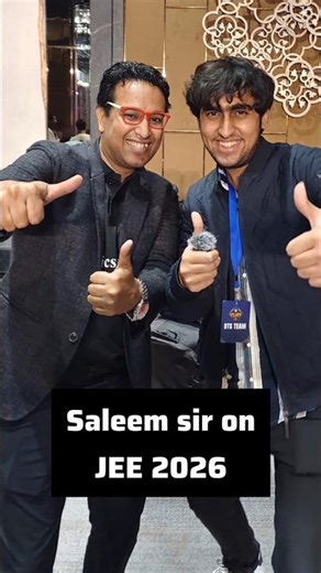 JEE 2026 Tips by Saleem Sir‼️🔥#jee#jeephysics#saleemsir#iit#shorts#jee2026#jeemains2026#iitian