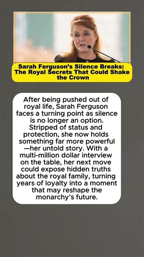 Sarah Ferguson BREAKS Silence — Royal Secrets About to Be EXPOSED 👑 #royaldrama #royalfamily