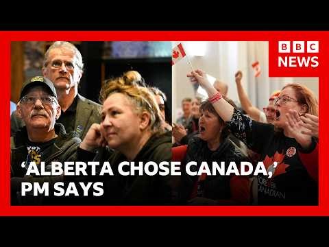 Albertans set to reject separation, vote in favour of Canadian unity | BBC News