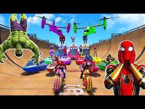 GTA V Epic New Stunt Race For Car Racing Challenge by Trevor and Shark