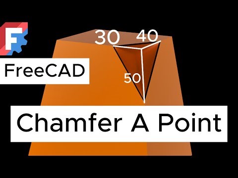 How To Chamfer A Point In FreeCAD.