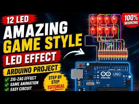 Amazing Zig-Zag LED Game Effect Using Arduino | Full Tutorial 🔥