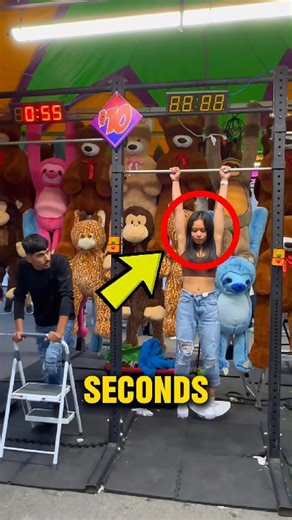She Beat the Impossible Carnival Game 😳🎯#shorts