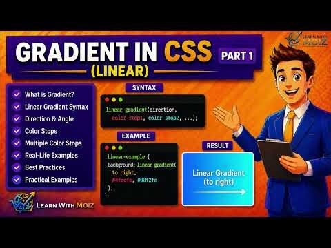 CSS Gradient Part 1 | Linear Gradient Explained (Beginner Guide)