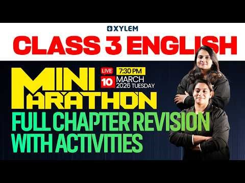 Class 3 English | MINI MARATHON -FULL CHAPTER REVISION WITH ACTIVITIES 🔴🔴