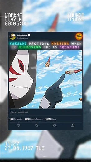 Kakashi Protects Kushina❤️‍🩹 #naruto #narutoshippuden #kakashihatake #kakashi #anime