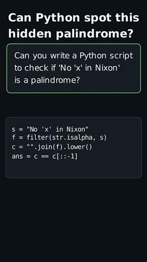 Python Palindrome Checker 🐍 | Coding Challenge