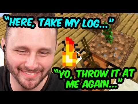 SSundee THROWS His LOG at Crainer in SkyFactory...