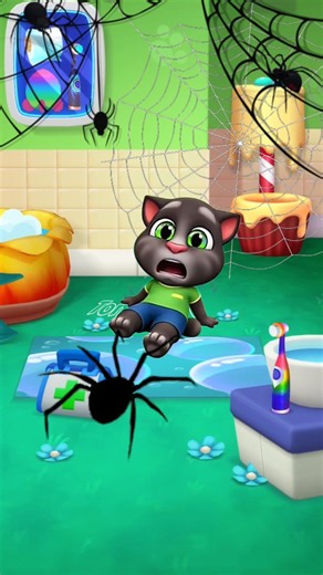 Spider Tom OMG My Talking Tom 2 😭💥 #shorts #tom #cat #mytalkingtom2 #trend1