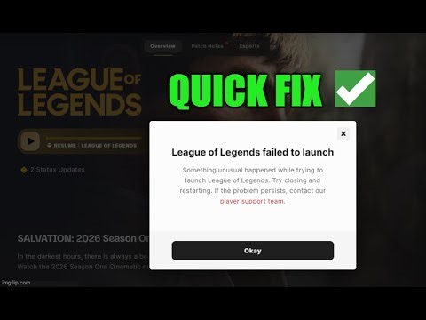 How To Fix League Of Legends Failed To Launch | Something Unusual Happened While Trying To Launch
