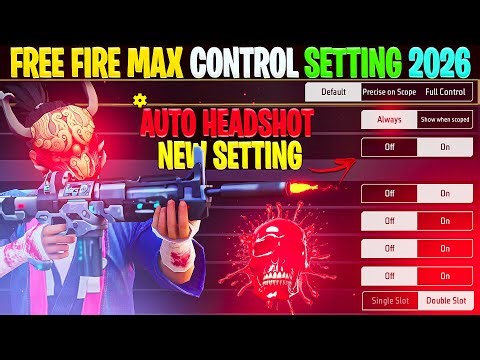 Free Fire MAX Auto Headshot Control Setting 🔥 2026 Update | 100% One Tap Trick 🎯