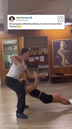 Tyler Cameron shares a scary moment from #DWTS rehearsal. (🎥: Instagram/tylerjcameron)