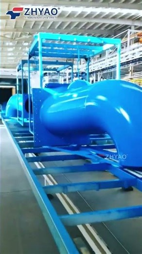 Manual powder coating process for large metal workpieces.#manual #industrial #electrostatics