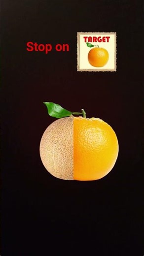 Stop the Orange at Target in 1Try! 🍊🎯Only 1% Can😱 #OrangeFruitChallenge #PauseChallenge #ViralShort