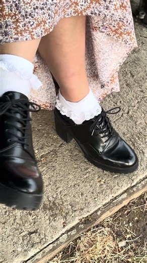 New lace up shoes with cute white socks