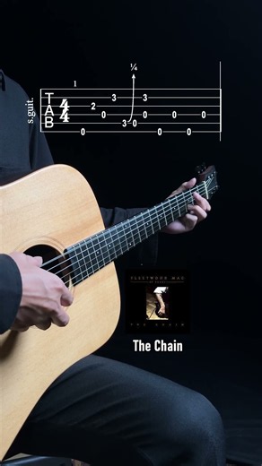 The Chain (Live acoustic version) - Fleetwood Mac #guitartutorial