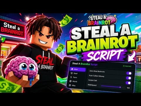[New] Best Steal A Brainrot Script 2026 - Auto Sell, Auto Steal, AutoWin, Dupe & More! *NOKEY*