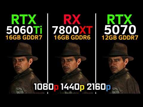 RTX 5060 Ti vs RX 7800 XT vs RTX 5070 | Test in 13 Games | DLSS 4 vs FSR 4.1 | 1080p, 1440p, 4K